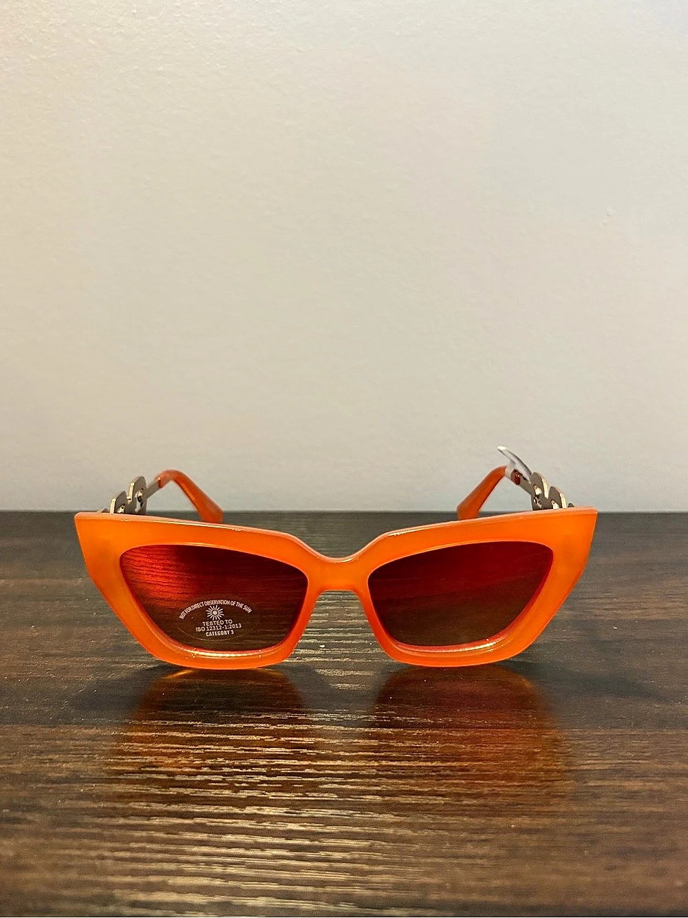 ALDO Orange Chain-Link Sunglasses